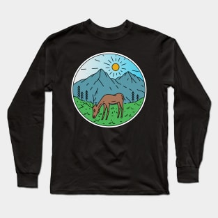 outdoor with animal monoline Long Sleeve T-Shirt